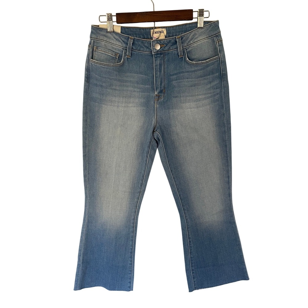 LAGENCE Sophia High Rise Cropped Flare Jeans Women's Size 29 Blue‎ New